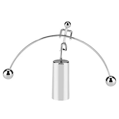 Afbeelding van Fdit Mini roestvrij staal Gewichtheffer Kinetic Art Balance Toy Ball Physics Classic Science Fun Office Desk Decor