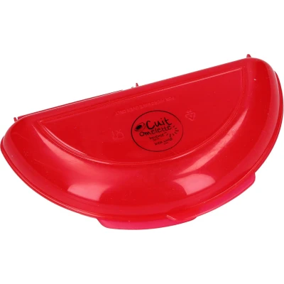 Afbeelding van Speciale Magnetron Omelet Maker Rood 19x9cm Maak uw in de Magnetronbestendige Bewaarbak en Opwarmbak