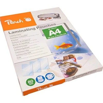 Afbeelding van Peach, Pp580 02 Lamineerfolie, Din A4, 80 Mikron, 100 Stuks