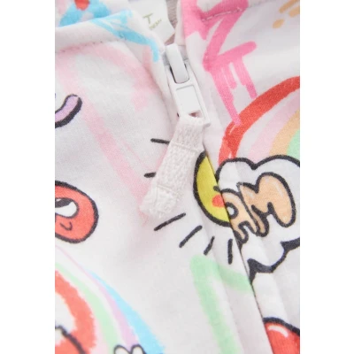 Afbeelding van Next Regular FIT ZIP Through Sweater met rits voor kinderen, Maat: 80, Rainbow graffiti