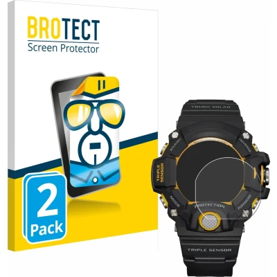 Afbeelding van BROTECT (2 Stuks) Schermbeschermer voor Casio G Shock GW 9400Y 1 Screen Protector Transparant