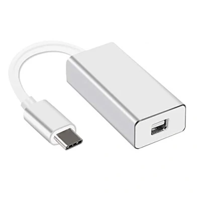 Afbeelding van YMY USB C naar Mini Displayport Adapter, 4K 60Hz Type DP Converter Compatibel met MacBook Pro 2016/2017, Chromebook Pixel, Dell XPS Converteren LED bioscoopscherm, iMac, Monitor (zilver)