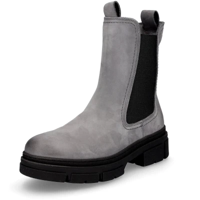 Afbeelding van Tamaris Enkellaarsjes met plateauzool, Dames, Maat: 37, Grey nubuc Leer