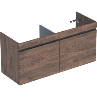 Afbeelding van Geberit renova plan wastafelonderkast 2 laden 122 6x44 6x60 6cm noten hickory 501912jr1 501 912 jr 1