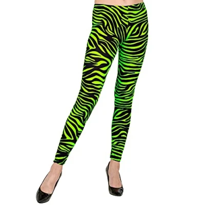 Afbeelding van Widmann Jaren 80 &amp; 90 Kostuum 80s Legging Kate Neon Groen Vrouw Small / Medium Carnavalskleding Verkleedkleding