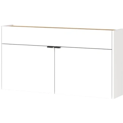 Afbeelding van Germania multifunctionele kast 4438 633 GW Ameca, in wit/Navarra eiken Nb., FSC gecertificeerd, 110 x 57 22 cm (b h d)