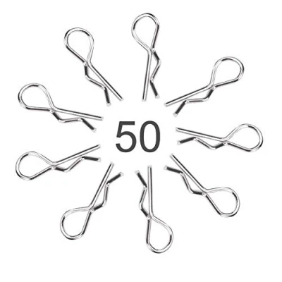 Afbeelding van Tbest 50 stuks RC clipppin, Bent Springy R pins universele vervangstiften voor auto