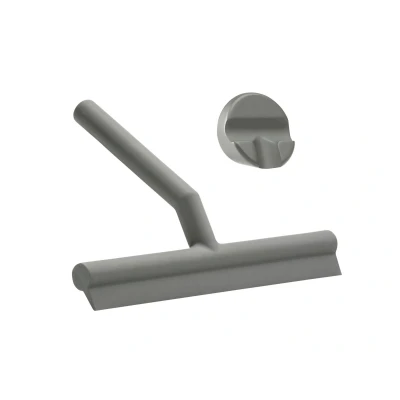 Afbeelding van Zone Denmark Ramenwisser Wiper Met Houder Siliconen Grijs 21x17x3,5cm