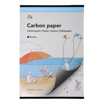 Afbeelding van Carbonpapier Qbasic A4 21x31cm 10x zwart