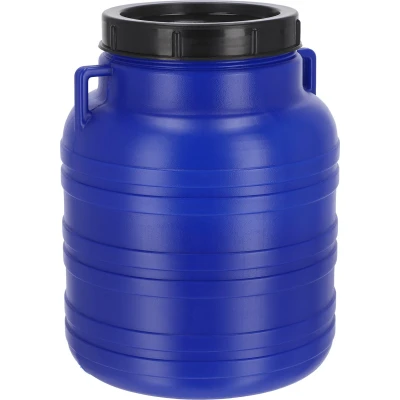 Afbeelding van KADAX Plastic vat, brede hals, vat van HDPE kunststof met deksel, dekselvat, multifunctioneel universeel watervat (20 l, 1 stuk)