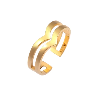 Afbeelding van Elli Basic Trend Ring goldcoloured, Dames, Maat: 54, Gold coloured