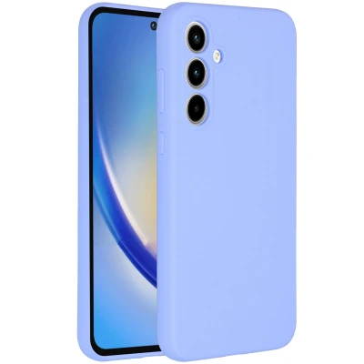 Afbeelding van Samsung Galaxy A35 Hoesje Siliconen en TPU (zacht) Accezz Backcover/Softcase Paars Telefoonhoesje