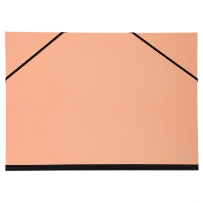 Afbeelding van Exacompta Ref. 25680E Aquarel tekenbord met elastieken zwart papier binnenin canvas rug formaat 32x45 cm A3 archiveringsformaat 4 willekeurige kleuren