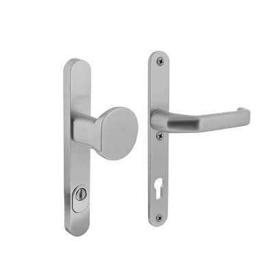 Afbeelding van Veiligheidsbeslag SKG3 ovaal smal schild kerntrekbeveiliging profielcilincergat 92mm aluminium voordeurbeslag