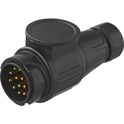 Afbeelding van Trailerstekker Adapter Jaeger 13 Polig PVC [Aanhanger Caravan Trailer]