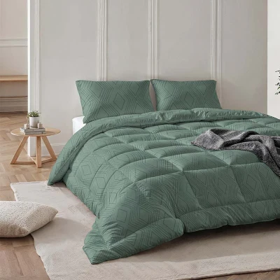 Afbeelding van Sleeptime 2 in 1 Dekbed zonder Overtrek Dorian 140 x 200 cm + kussensloop 60x70 Groen