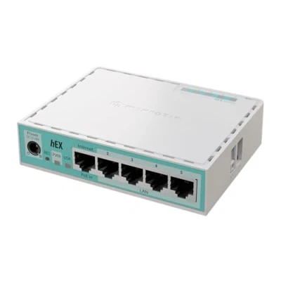 Afbeelding van Mikrotik HEX 5 poorts Gigabit 512 MB RAM router (E50UG)