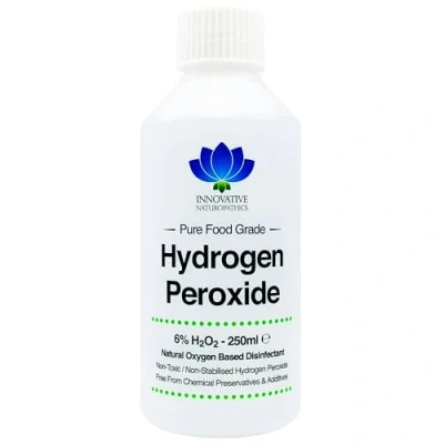 Afbeelding van Food Grade waterstofperoxide zuiverste kwaliteit 6% 250ml ongestabiliseerd en vrij van additieven 20 Vols