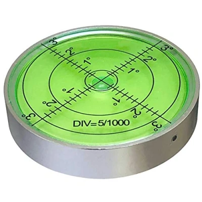 Afbeelding van Grote Aluminium Precisie Bullseye Ronde Geest Niveau 60mm