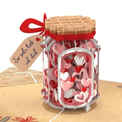 Afbeelding van papercrush® Pop up kaart bonbons 3D cadeaukaart voor moeder, vrouw en vriendin (Moederdagkaart, verjaardagskaart, trouwdag, Ik hou van jou), wenskaart met chocolade lievelingsmens