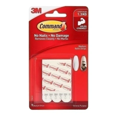 Afbeelding van Command 17021P Montage Refill Strips Medium, Wit, 9Strips
