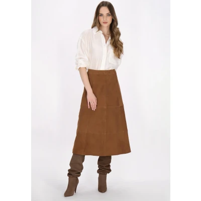 Afbeelding van Dreimaster Alijn rok, Dames, Maat: 34, Cognac