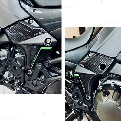 Afbeelding van Hars sticker 3D bescherming compatibel met Kawasaki motorfiets en gemaakt voor Versys 1000 2019 2022 (framebescherming)