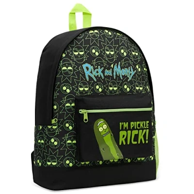 Afbeelding van RICK AND MORTY Geschenken Schooltas Tiener Rugzak voor School Uni en Reizen, Zwart, Eén maat