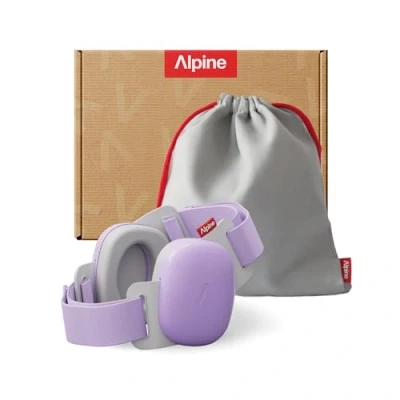 Afbeelding van Alpine Muffy Baby Oorkappen Nieuwe &amp; Verbeterde Gehoorbescherming voor Baby’s en Peuters tot 4 jaar Veilig Rustgevend Ideaal Reizen CE Gecertificeerd Paars