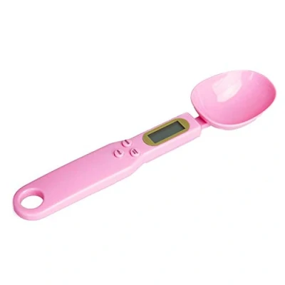 Afbeelding van Mengshen Keukenweegschaal, weeg en meetweegschaal, vloeistof, droog, ingrediënten, melk, thee, bloem, kruiden, medicijnen, 1,1 lb/500 g (0,1 g), draagbaar, lcd display, weegschaal, milligram, roze