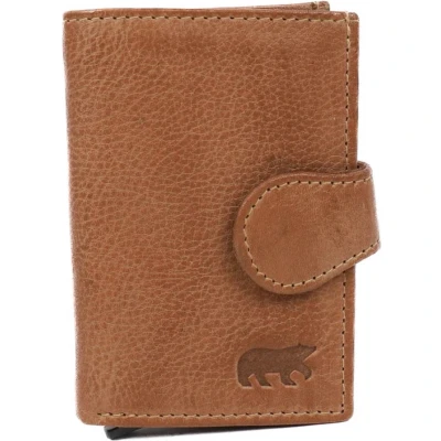 Afbeelding van Bear Design Evie Leren Creditcardhouder / Pasjeshouder Portemonnee Taupe