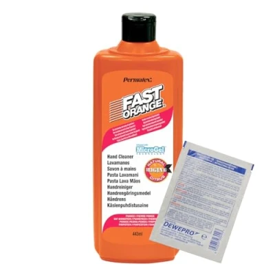 Afbeelding van Fast Orange Hand Wash Pasta Fles à 440 ml Effectieve reiniging met verzorgende ingrediënten incl. 1 St. DEWEPRO SingleScrubs