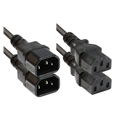 Afbeelding van Faconet® Verlenging voor koude apparaten 3 m computervoeding met meter (2 stuks 3,0 m)
