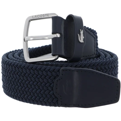 Afbeelding van LACOSTE Riem Casual Stretch Wowen Belt W120 Bleu Nuit Blauw