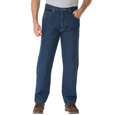 Afbeelding van Wrangler Heren Rugged Wear losse pasvorm, kranseres jeans, Antiek marineblauw denim, 36W x 30L