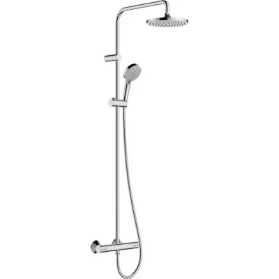 Afbeelding van Hansgrohe Vernis Blend showerpipe met thermostaat ecosmart chroom