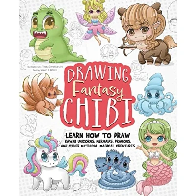 Afbeelding van Drawing Fantasy Chibi: Learn How to Draw Kawaii Unicorns, Mermaids, Dragons, and Other Mythical, Magical Creatures (How Books)