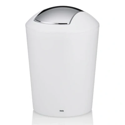 Afbeelding van Prullenbak Kela Marta Swing 1,7L White