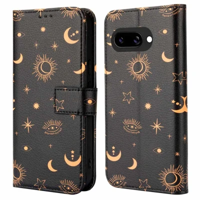 Afbeelding van Google Pixel 9a Hoesje Kunstleder imoshion Bookcase Sky Black Telefoonhoesje