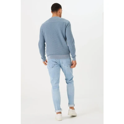 Afbeelding van GARCIA Heren Trui Blauw Long mouw Maat L