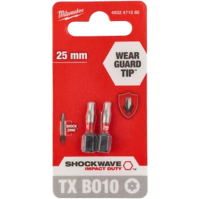 Afbeelding van Milwaukee Accessoires SchroefBIT ShW TX BO10 25mm 2pc 4932471580