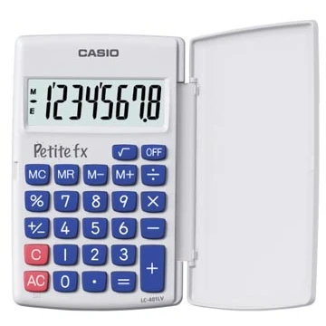 Afbeelding van Casio zakrekenmachine Petite FX, wit