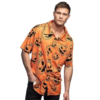 Afbeelding van Boland Shirt Scary pumpkin (XL) Volwassenen Pompoen Halloween en Horror