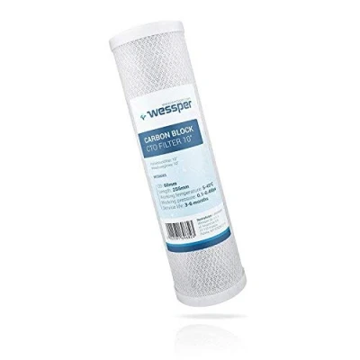 Afbeelding van Wessper® 10“ Kokosnoot Shell Carbon Block Water Filter Cartridge voor Omgekeerd Osmose Systeem, Drinkwater