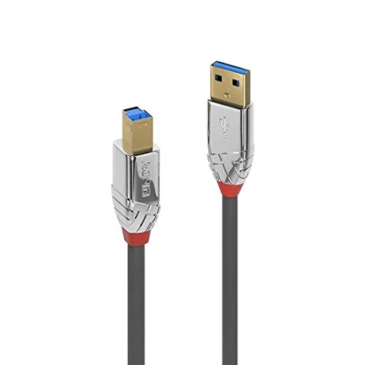 Afbeelding van Lindy 36660 0.5m USB A B Mannelijk Vrouwelijk Grijs kabel