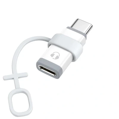 Afbeelding van MoKo Lightning to USB C Adapter Audio Support Line Control, for Headphones iPhone 16/15 Pro Max Plus, iPad Air/Pro/Mini, Not Charging/Data Transfer, White
