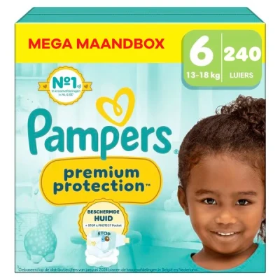 Afbeelding van Pampers Premium Protection Maat 6 Mega Maandbox 240 Stuks 13 18 kg