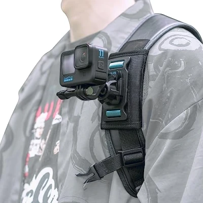Afbeelding van SUREWO Tas Rugzak Schouderbandbevestiging met universele bal J haak Compatibel GoPro Hero 10/9/8/7/(2018)/6/5 Zwart, DJI Osmo Action 3 en de meeste actiecamera&#039;s