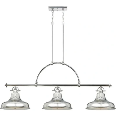 Afbeelding van Quoizel LED Pendelarmatuur Emery 3X E27 Max 60W Dimbaar Imperial Silver