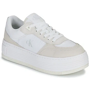 Afbeelding van Calvin Klein Jeans BOLD LACE Sneakers laag, Dames, Maat: 38, Bright white/creamy white/cloud blu Leer en textiel